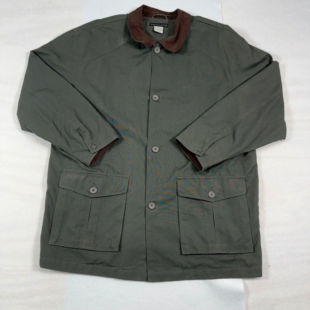 Vintage Concurve Windstopper Jacket Mens XXL Green Cotton Chore Coat